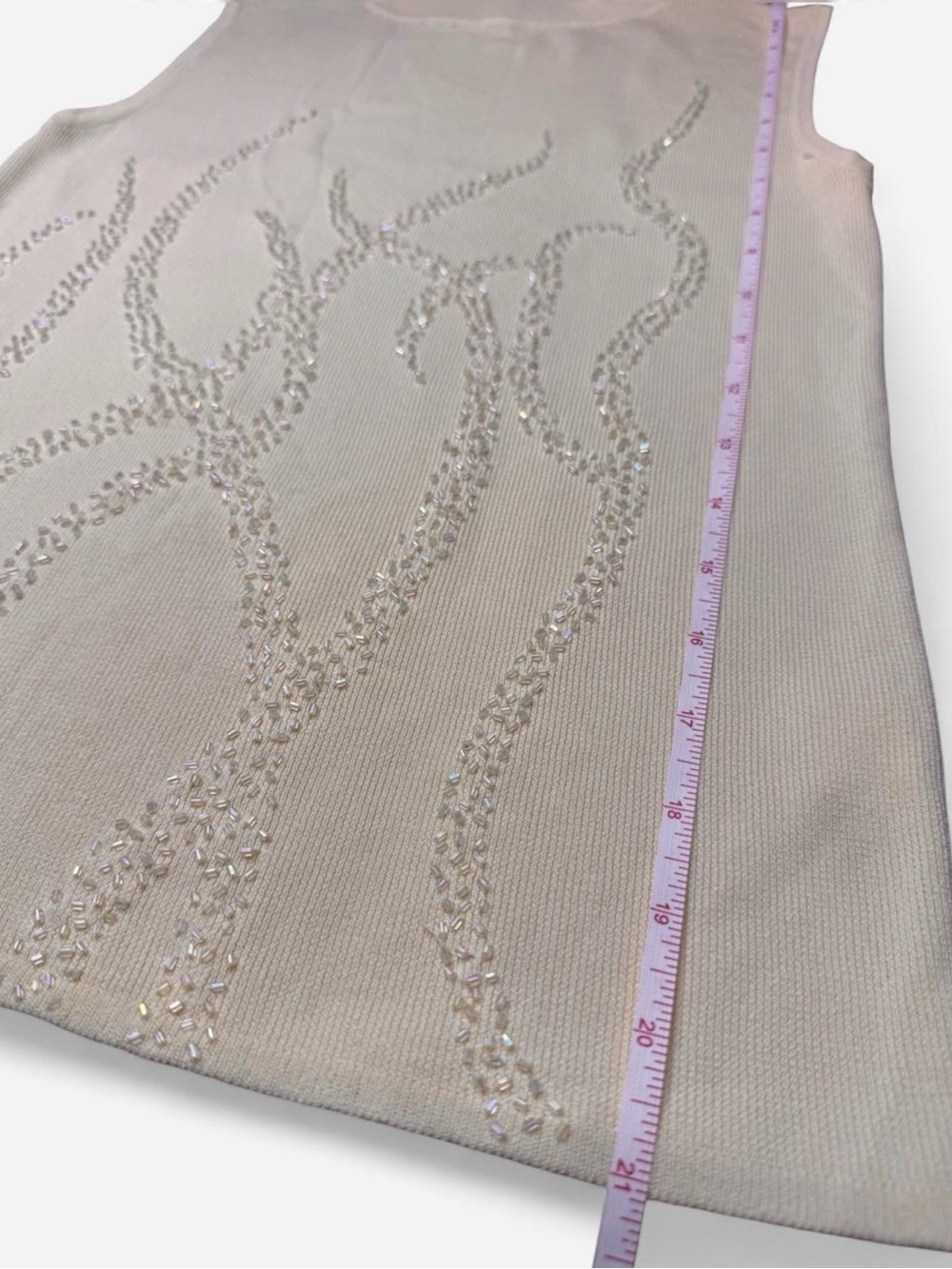~ Vintage CAL Fashion Beaded Vine Mock Neck Top